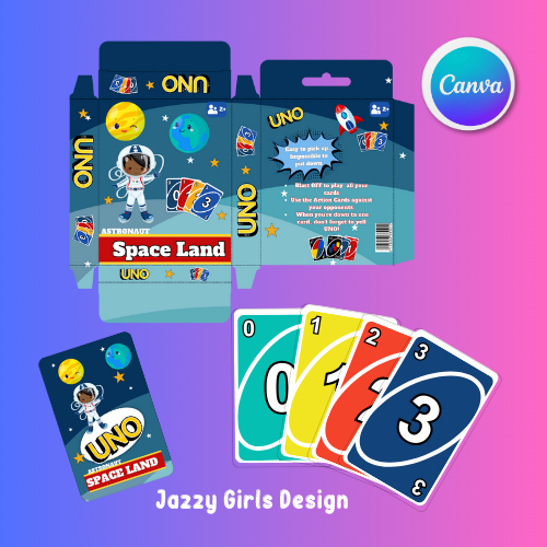 Space Theme Customizable Uno Cards