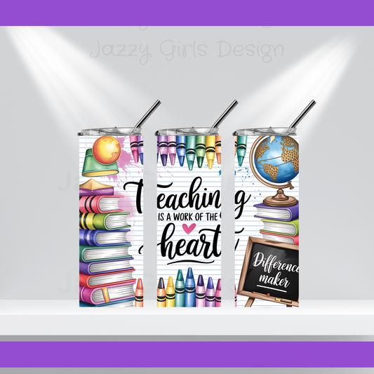 Teacher Heart Tumbler