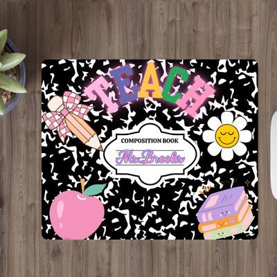 Custom Pink Composition Mouse Pad