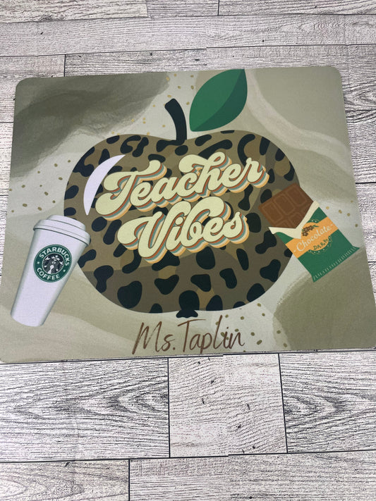 Teacher Coffee Themed Mousepad