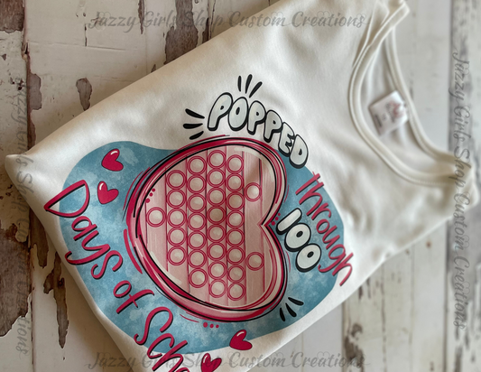 Girls 100 Days Of School Shirt